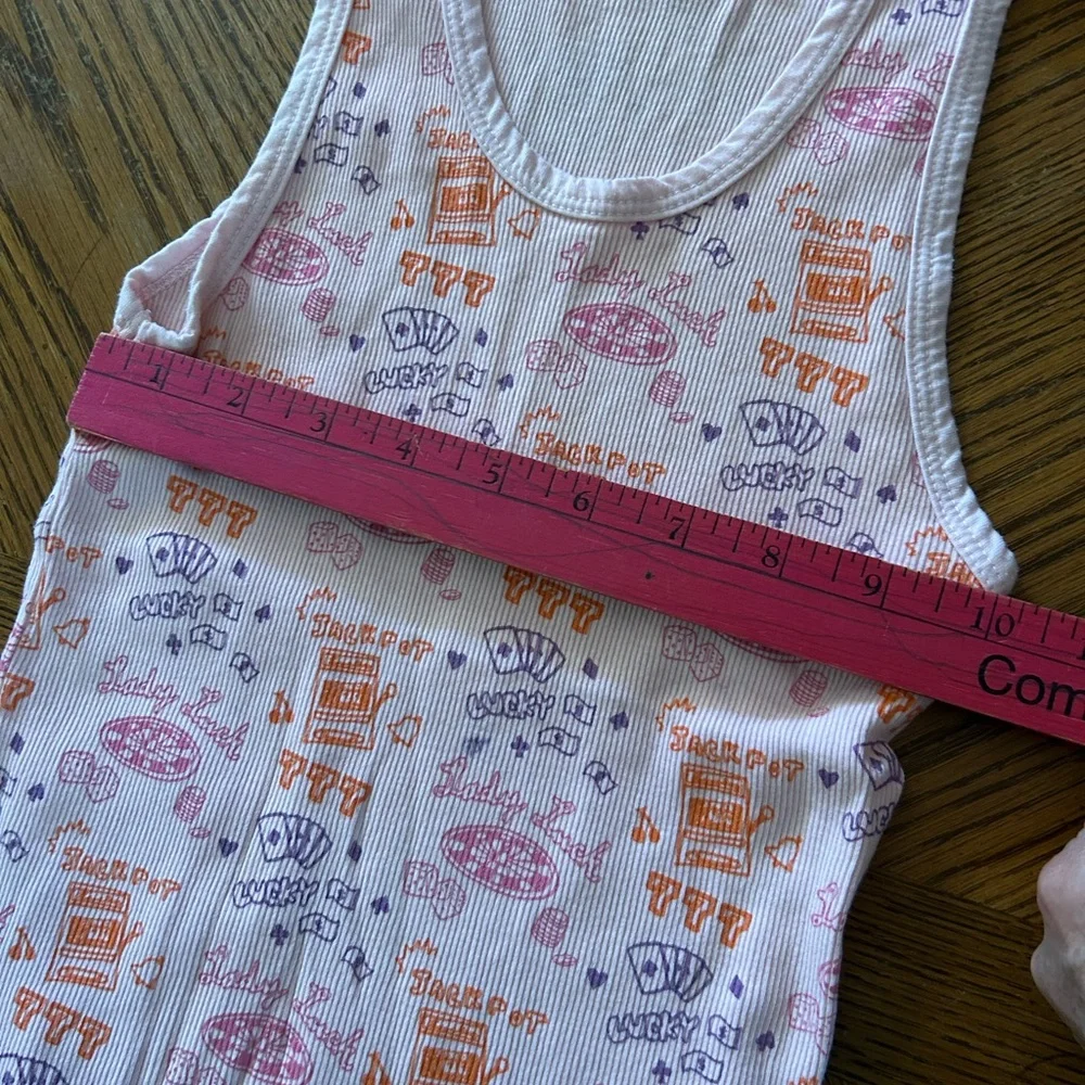 Vintage Pink Graphic Ribbed Tank Top - Picture 8 of 11